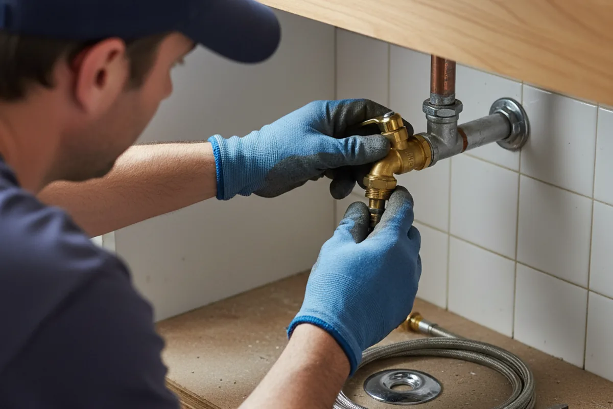 Shutoff valve and fitting work during Faucet and Fixture Repair in Maramec